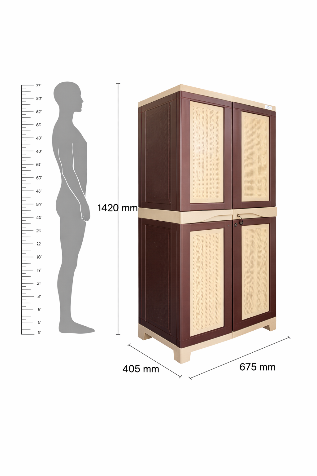 Supreme Aspen KC 2 Plastic Storage Cabinet