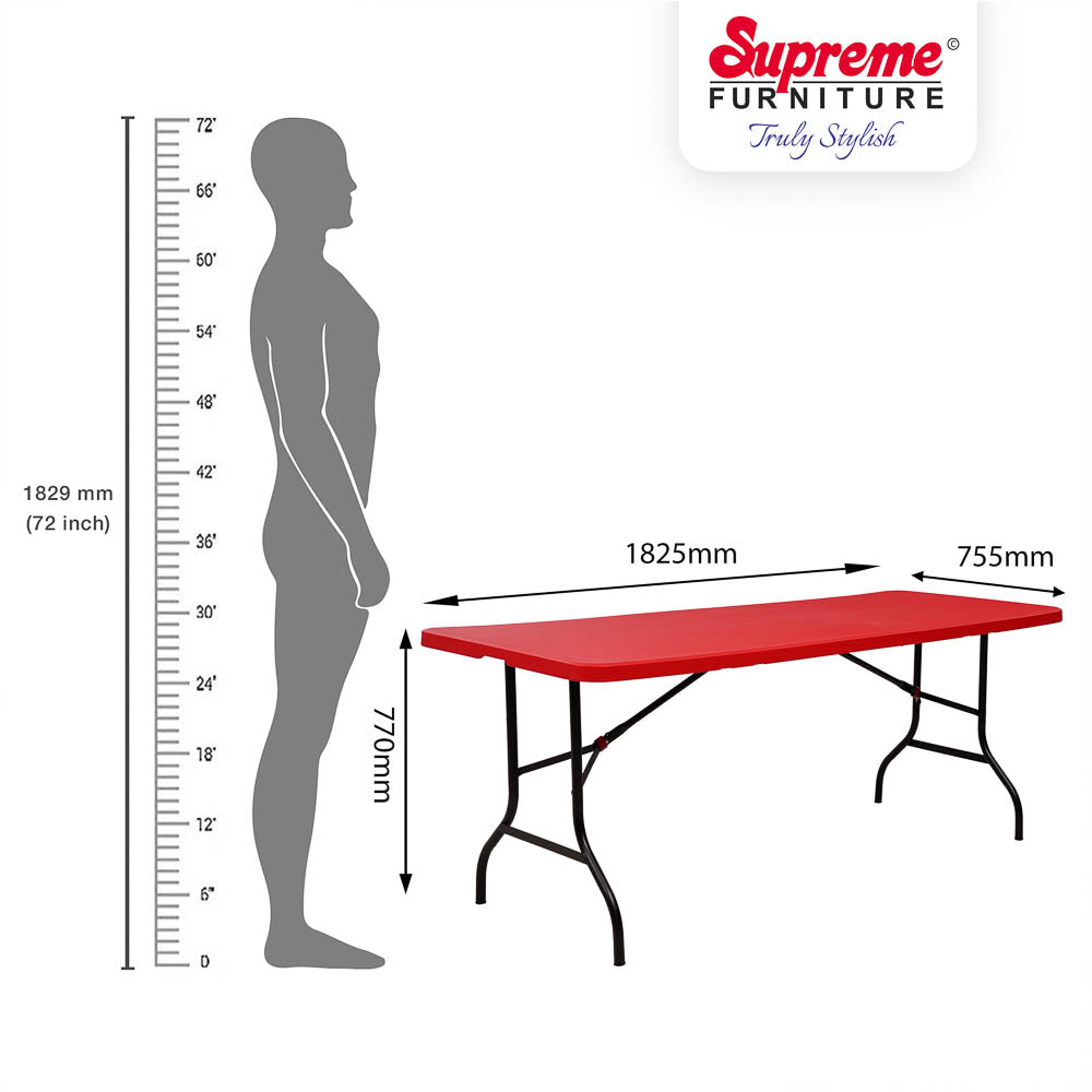 Supreme Table Supreme Edge Foldable Plastic Dining Table – Supreme Furniture